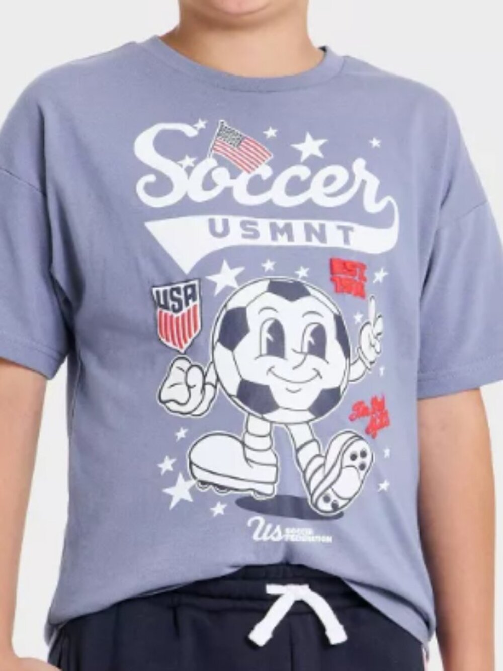 NEW Boys' United States Soccer Federation Short Sleeve Graphic Gray XL T-Shirt